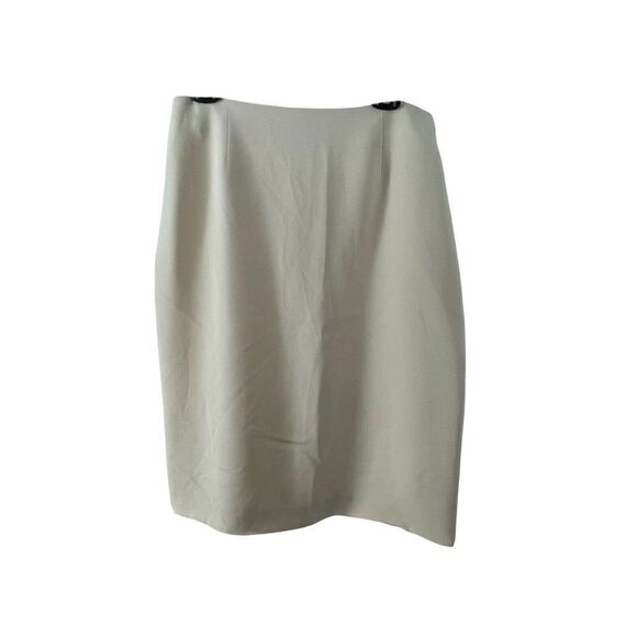 Gramercy Atelier Mari Pucci Skirt Cream Silky Pencil Knee Length Womens Size 10 - Picture 1 of 4